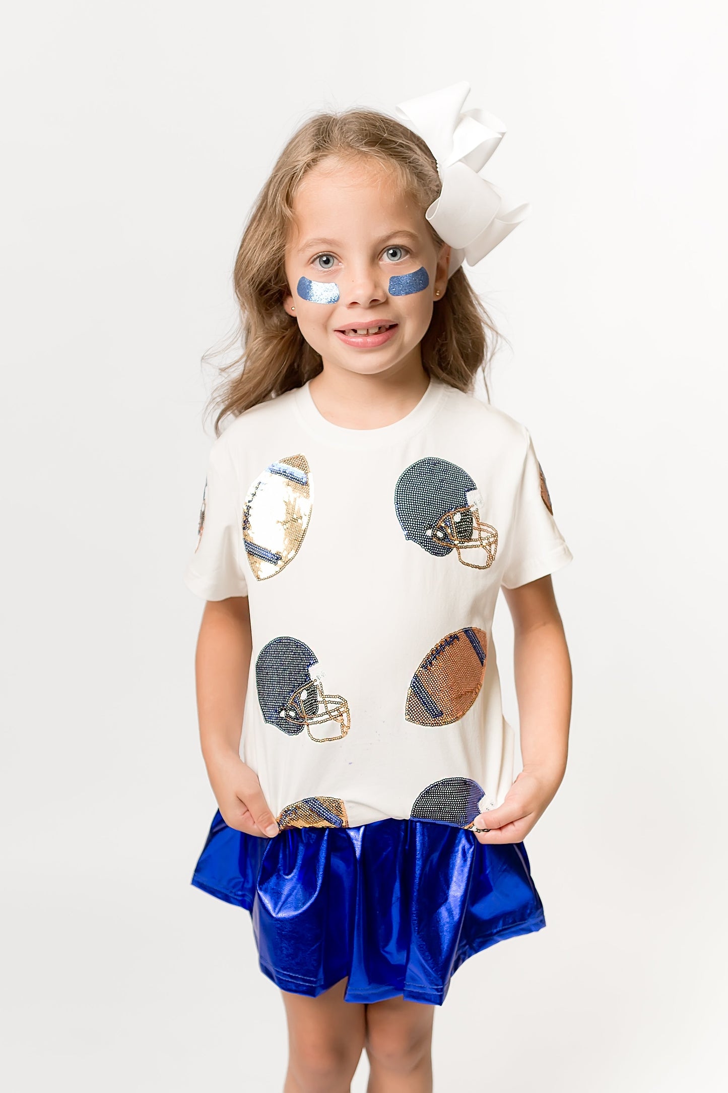 Royal Blue Metallic Skort
