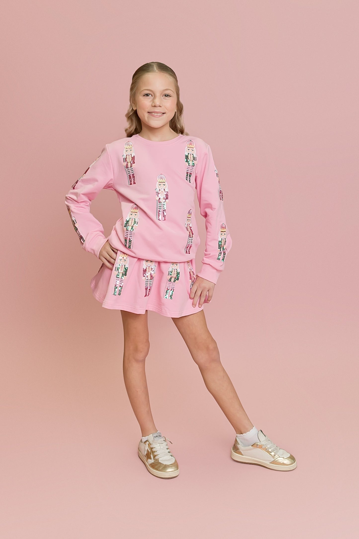 Pink and Teal Nutcracker Sweatshirt