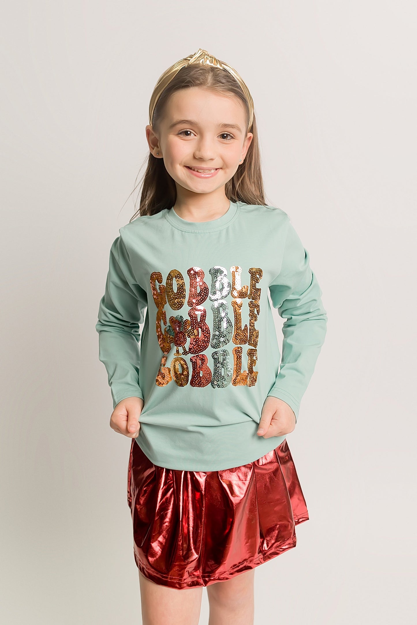 Maroon Metallic Skort