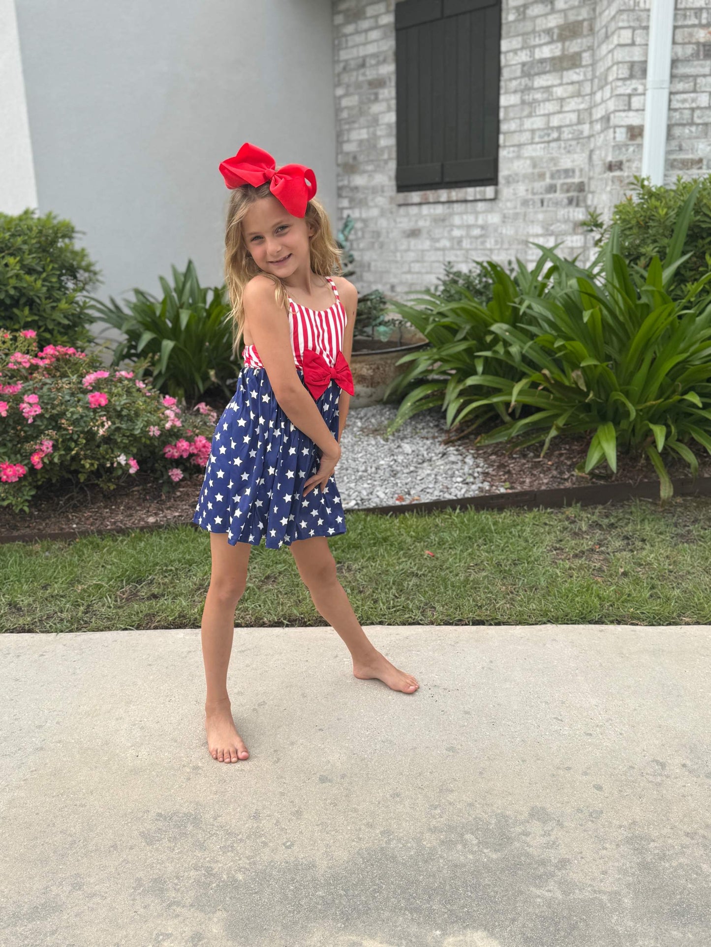 Patriotic Dress with Bow