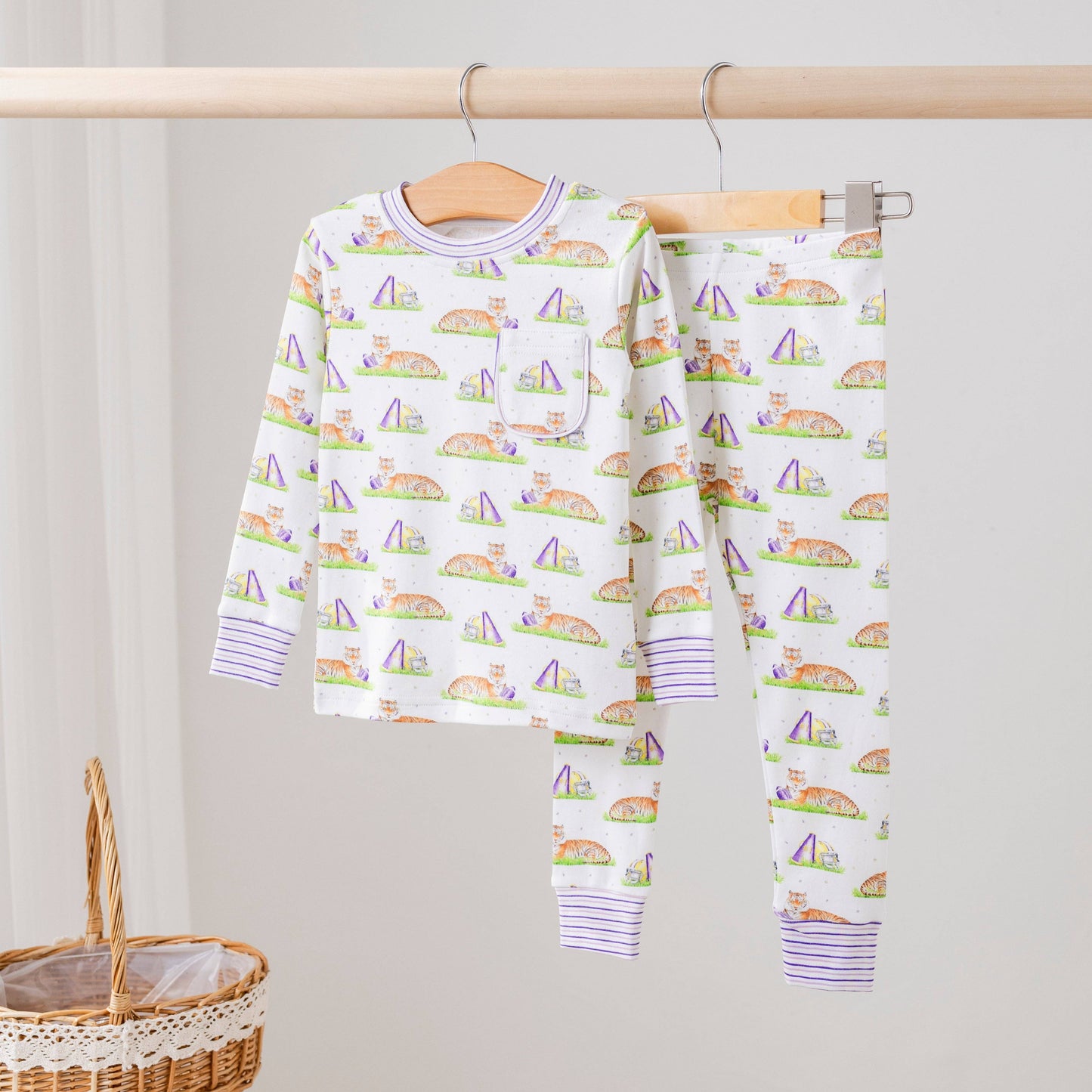 Nola Tawk - Mascot Mania in Louisiana Organic Cotton Kids Pajamas