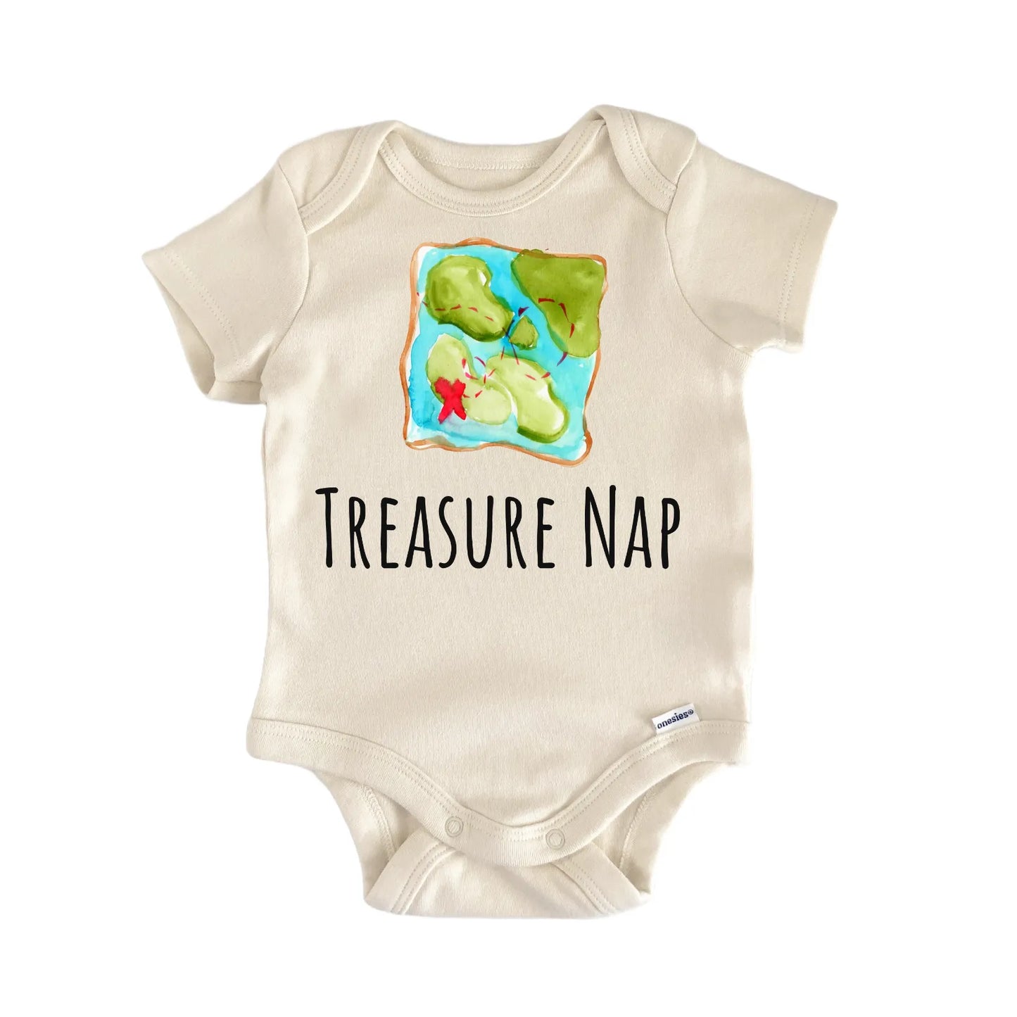 Treasure Map Nap Pirate Baby Gift Baby Bodysuit