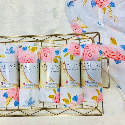 Adaline -Paradise Floral Swaddle Blanket