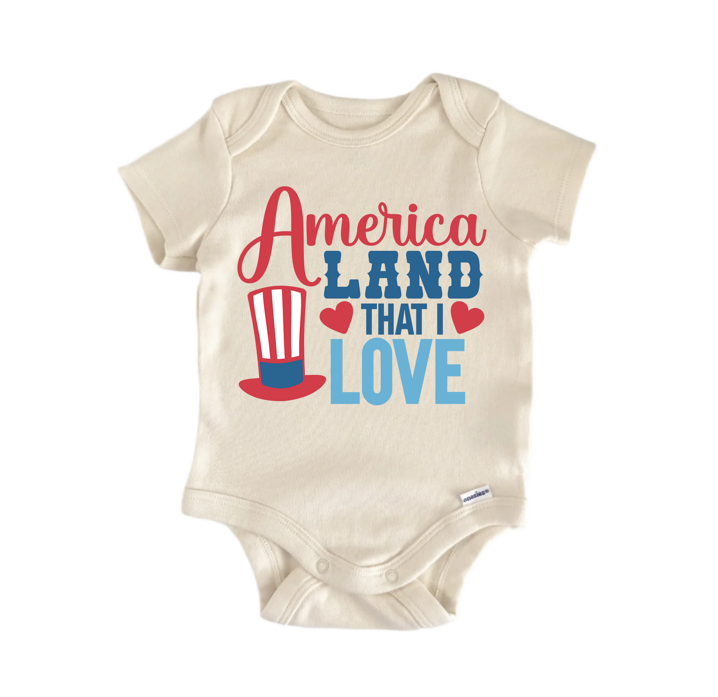America Land Love July Newborn Baby Onesie® Onesie®