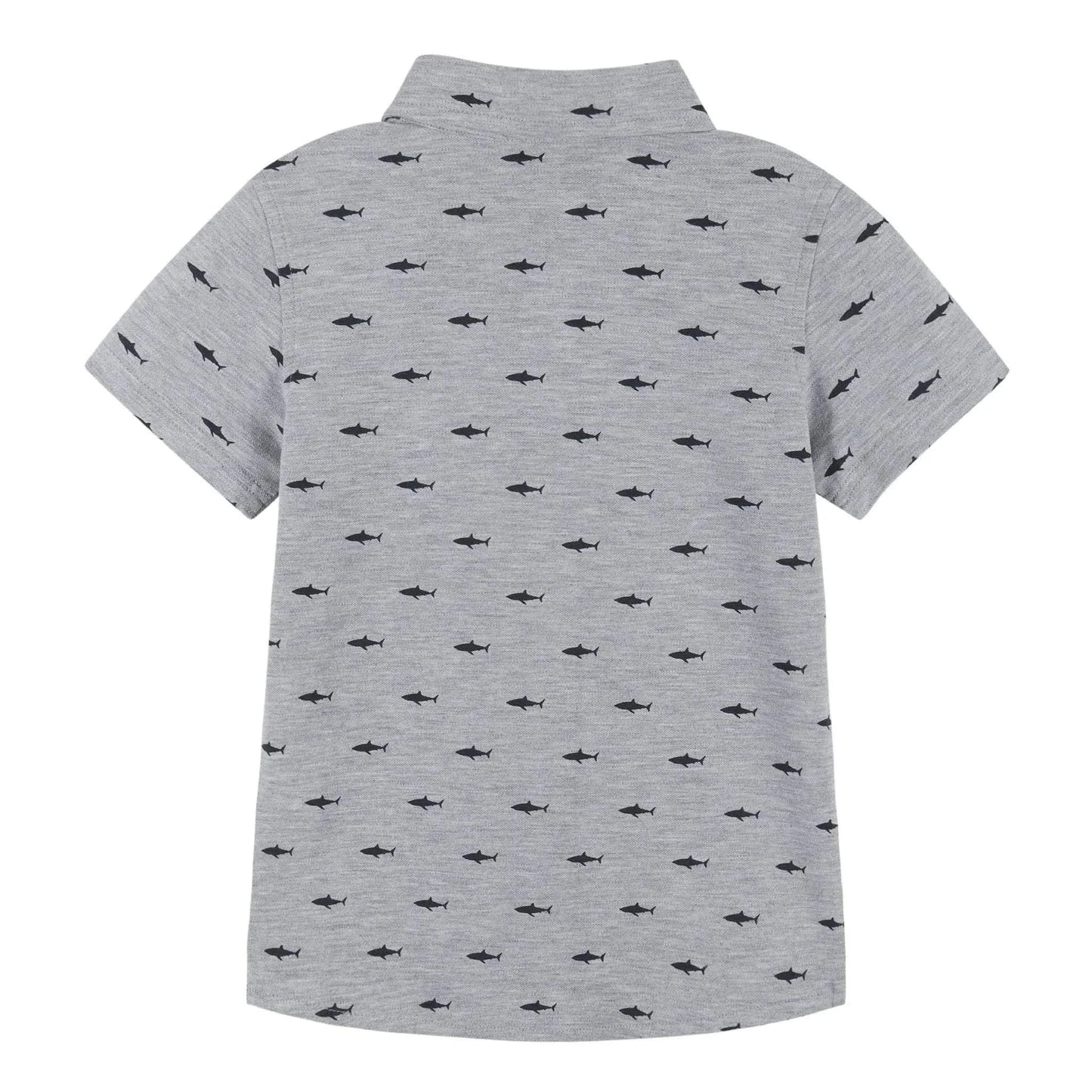 Andy & Evan - Boys Knit Shark Button Down Shirt