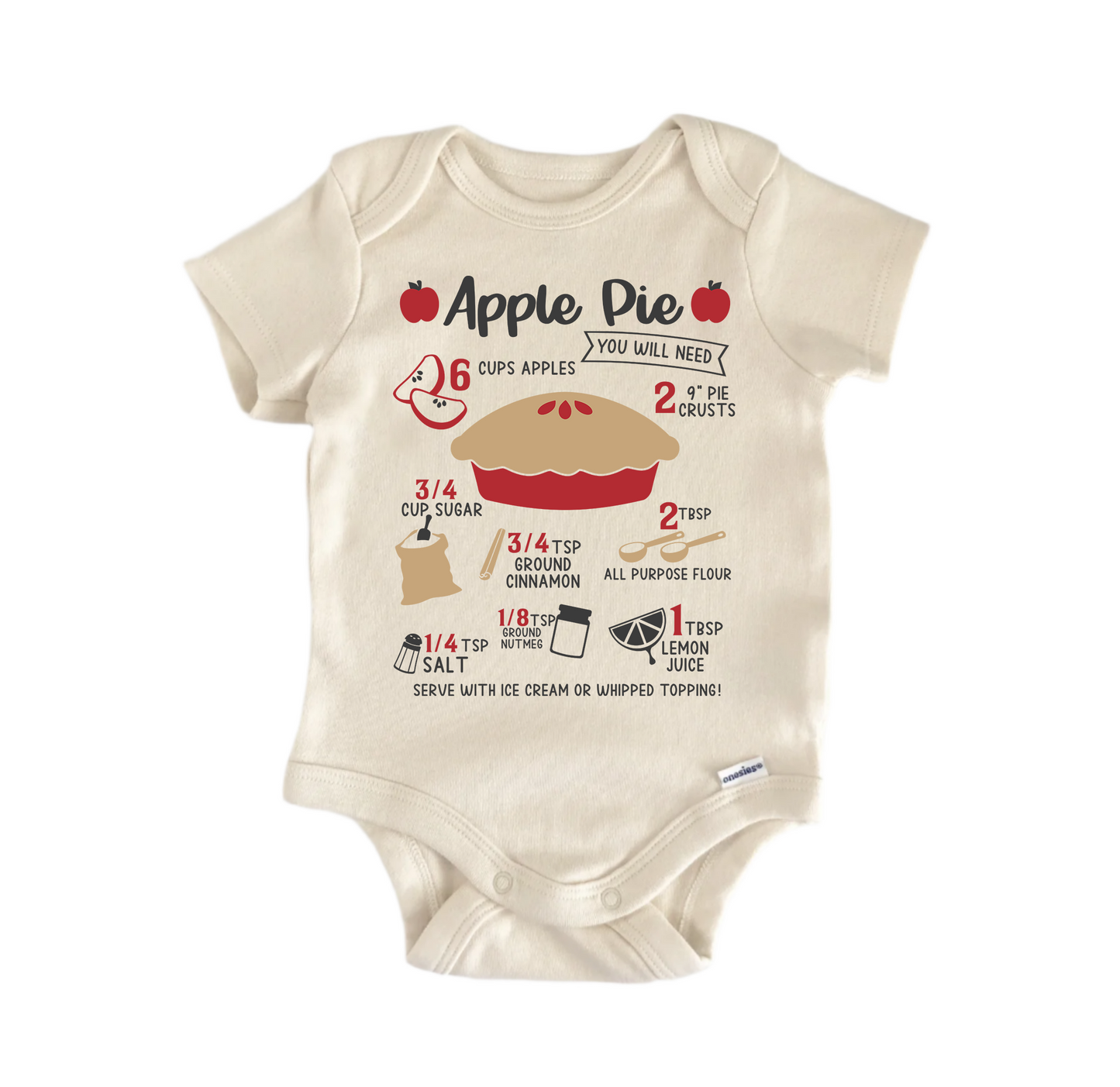 Apple Pie Recipes Baking Newborn Baby Onesie® Onesie®