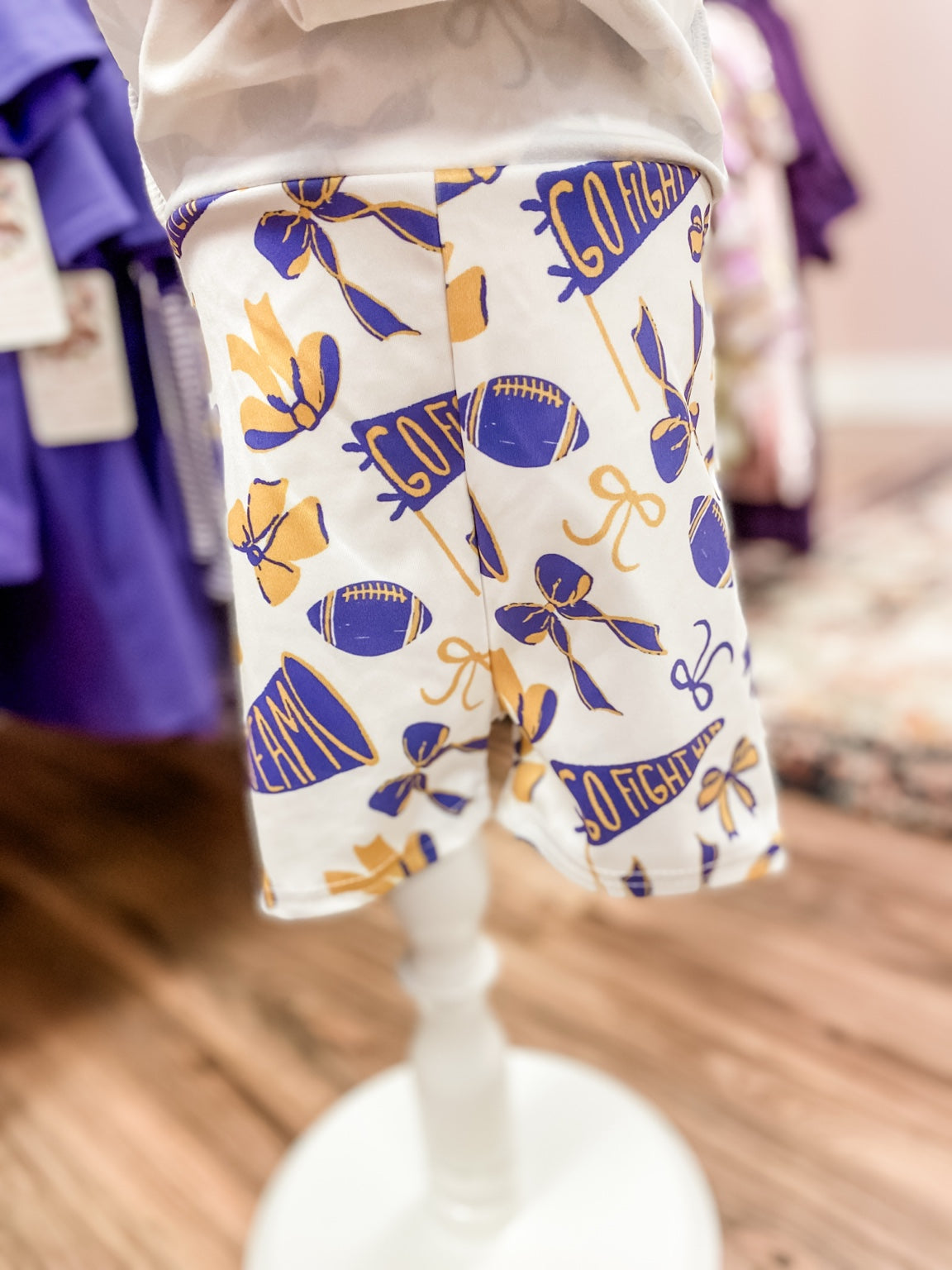LSU inspired gameday twirl dress back view