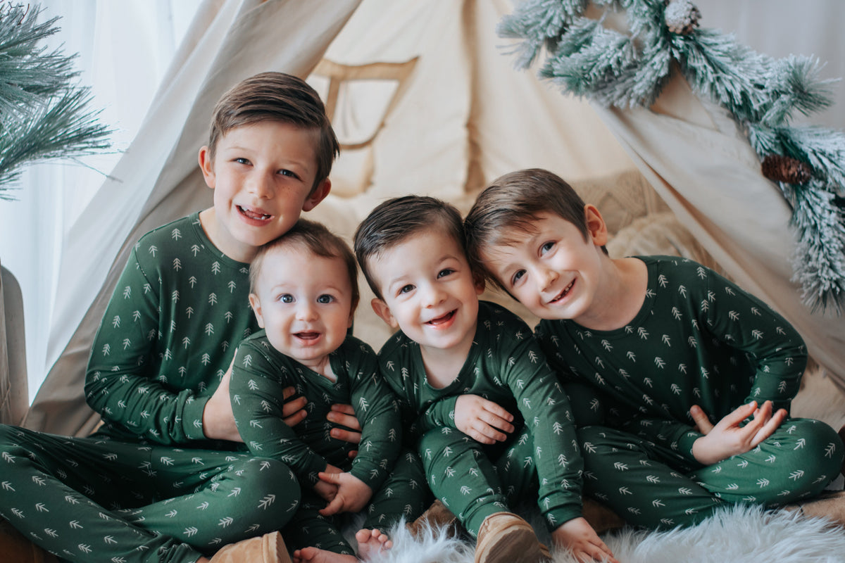 Christmas Tree Bamboo Pajamas - 2pc Set