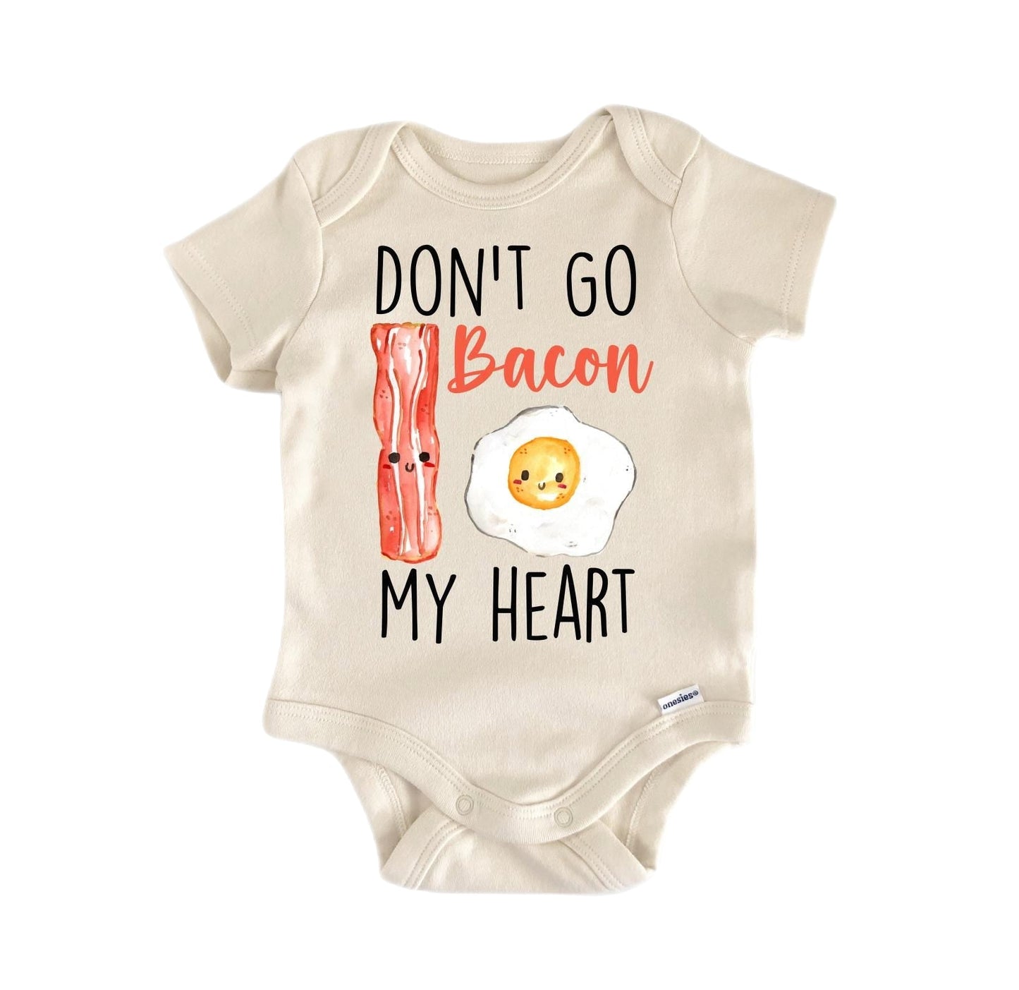 Bacon Egg Heart Newborn Baby Onesie® Onesie®