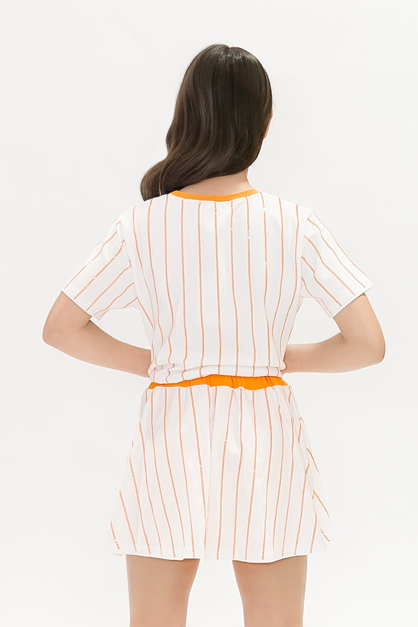 Baseball Orange Striped Skort