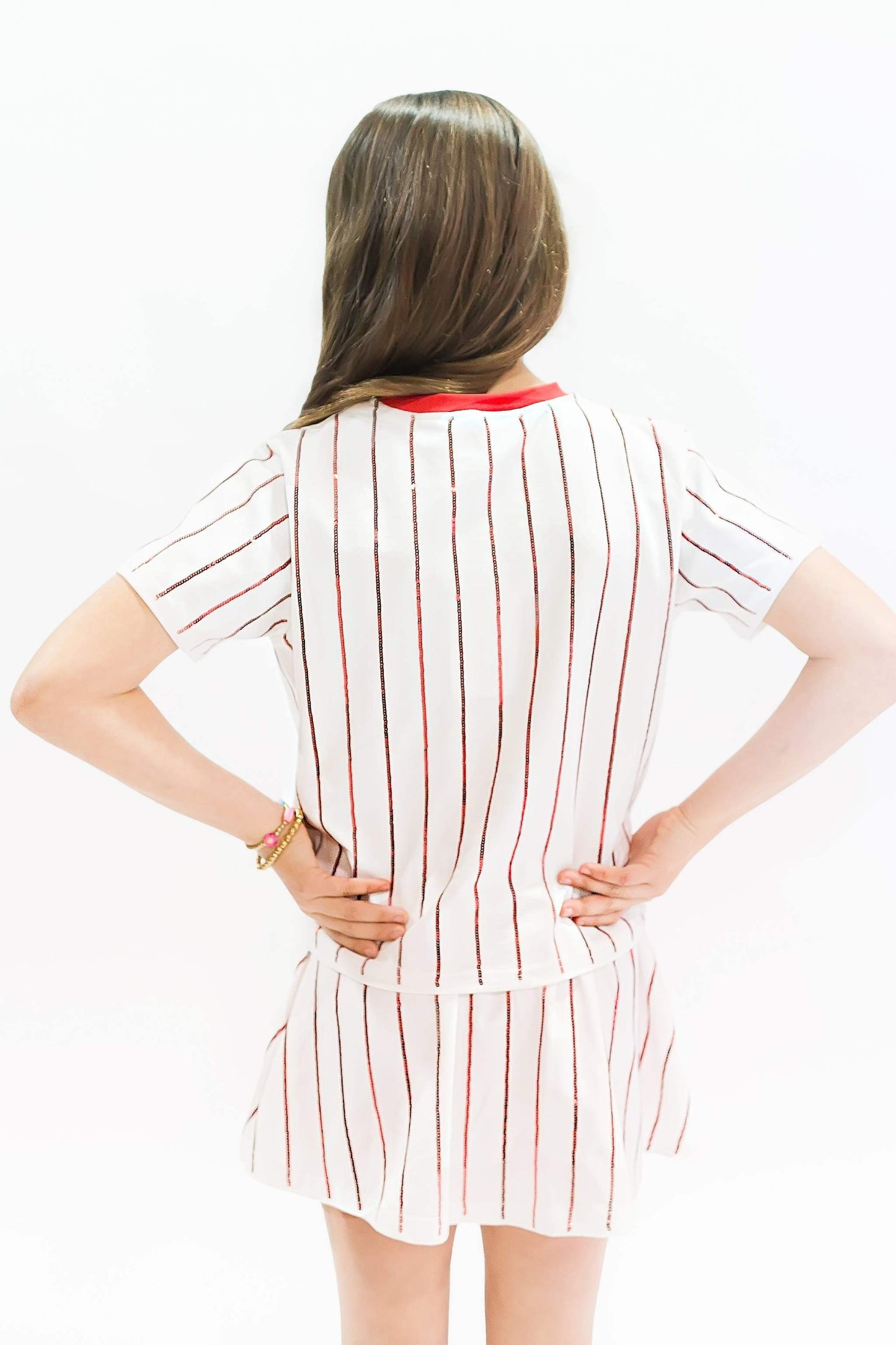 Baseball Red Striped Top
