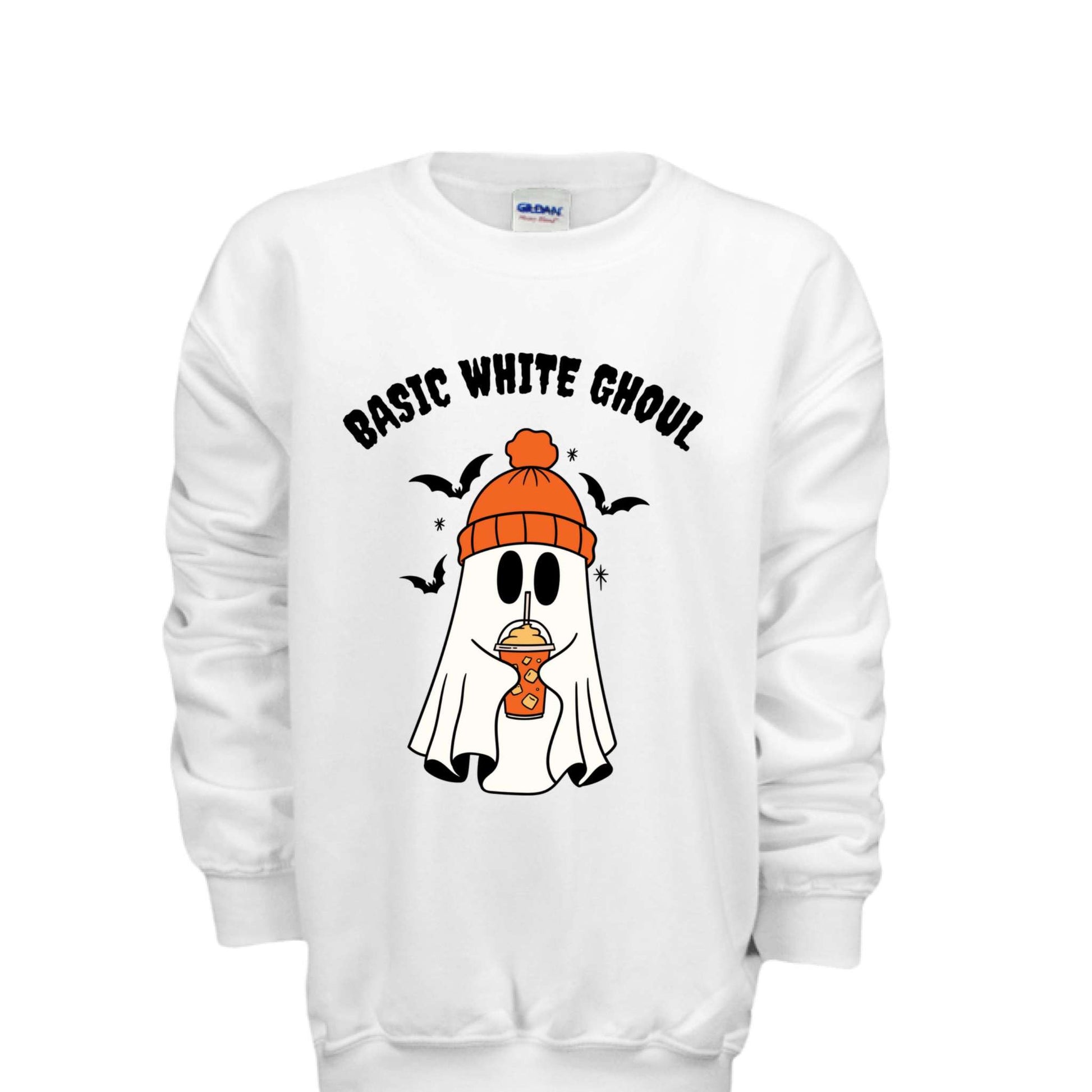 Basic White Ghoul Halloween Sweatshirt