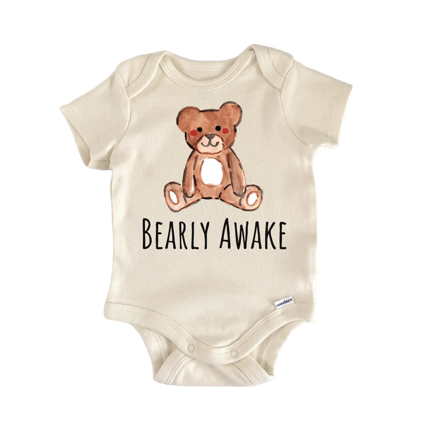 Bearly Awake Teddy Bear Woodland Baby Gift Baby Bodysuit