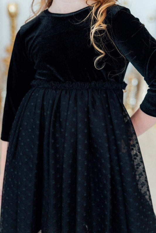 Black Velvet Tutu Dress