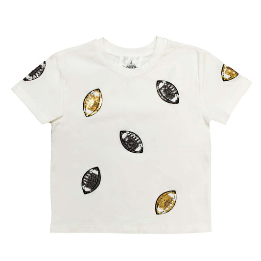 Black And Gold Football Kid Shirt