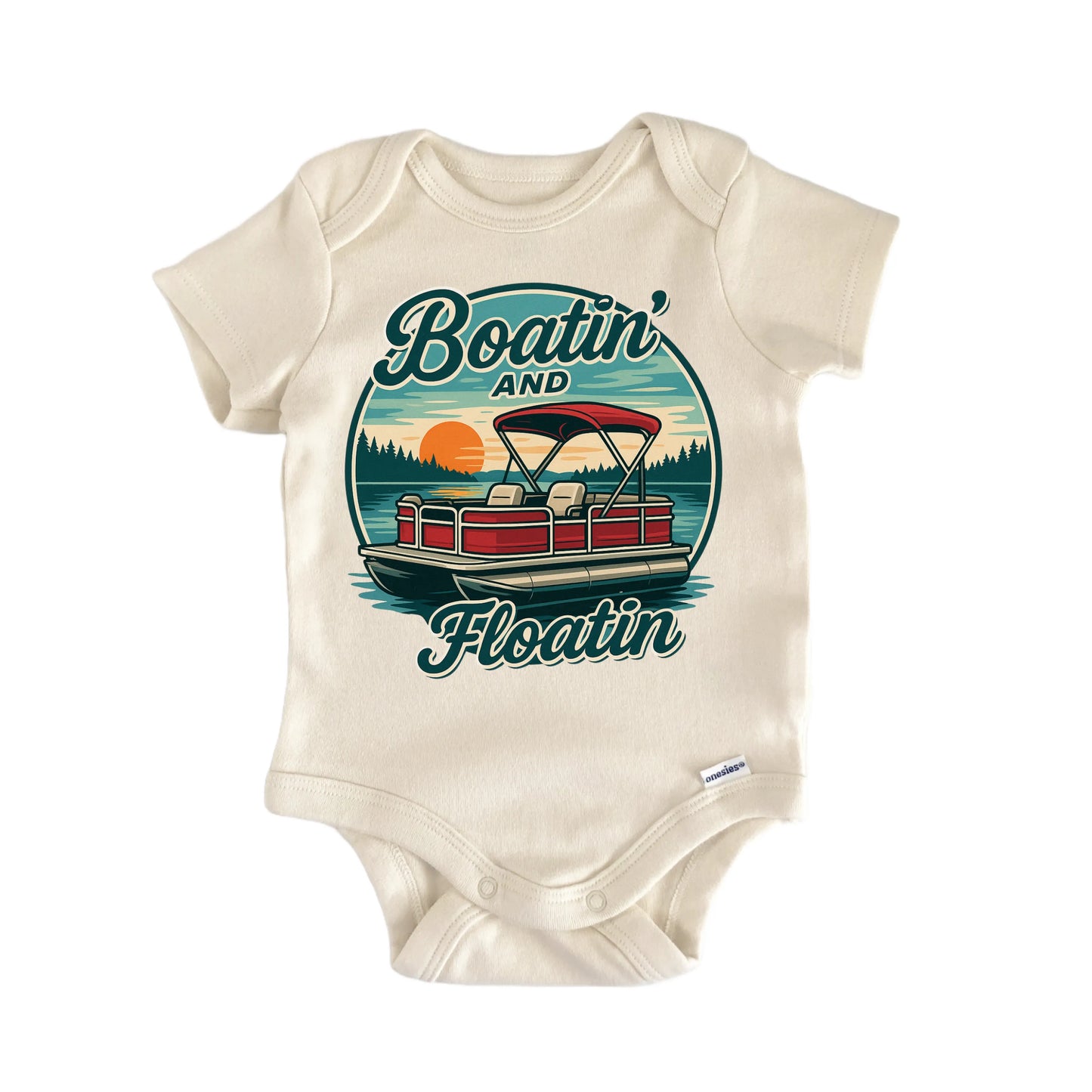 Boat Lake Pontoon Newborn Baby Onesie® Onesie®