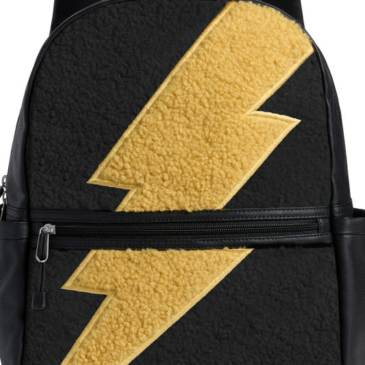 STATE Bags Kane Backpack in Fuzzy Bolt, kids backpack made from recycled materials, detail view