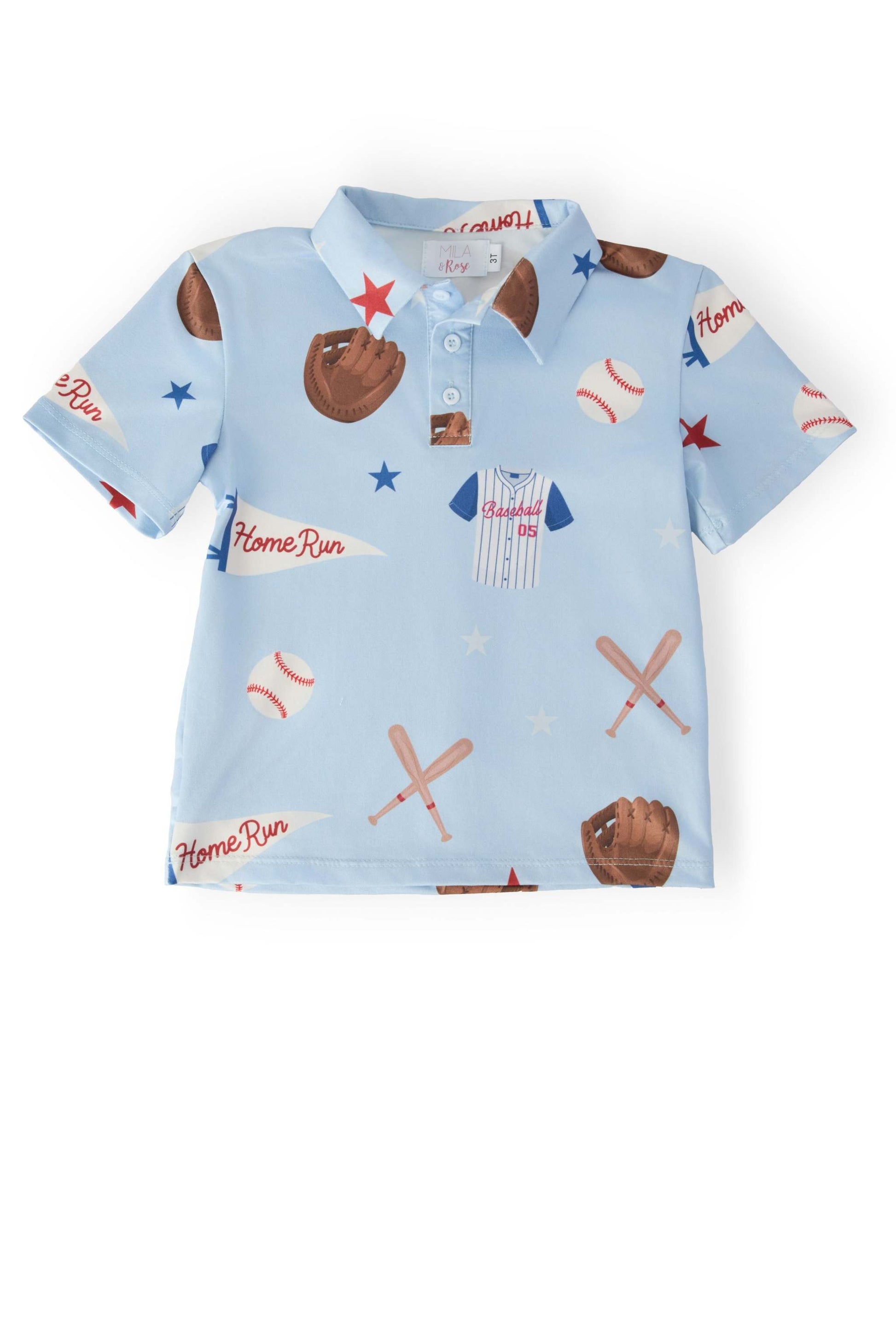 Boys Home Run S/S Polo front view
