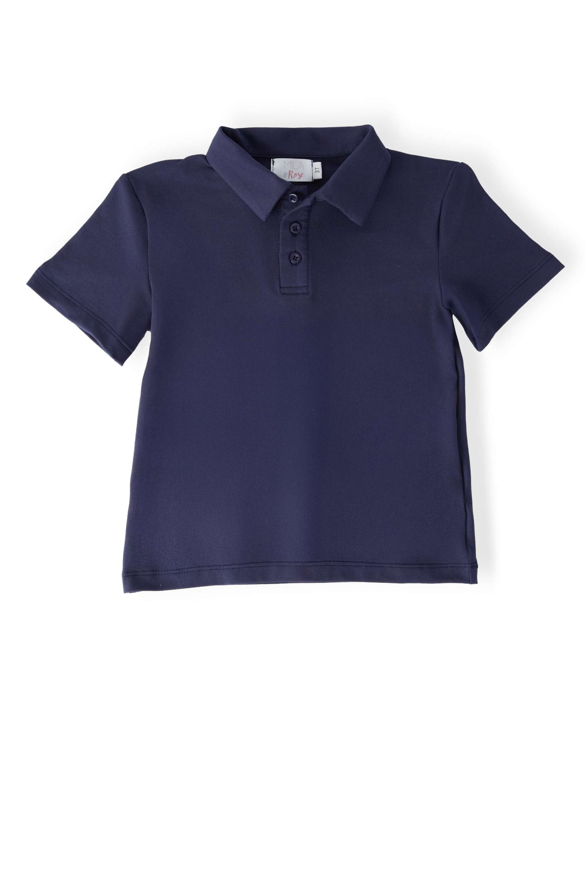 Boys Navy S/S Polo front view