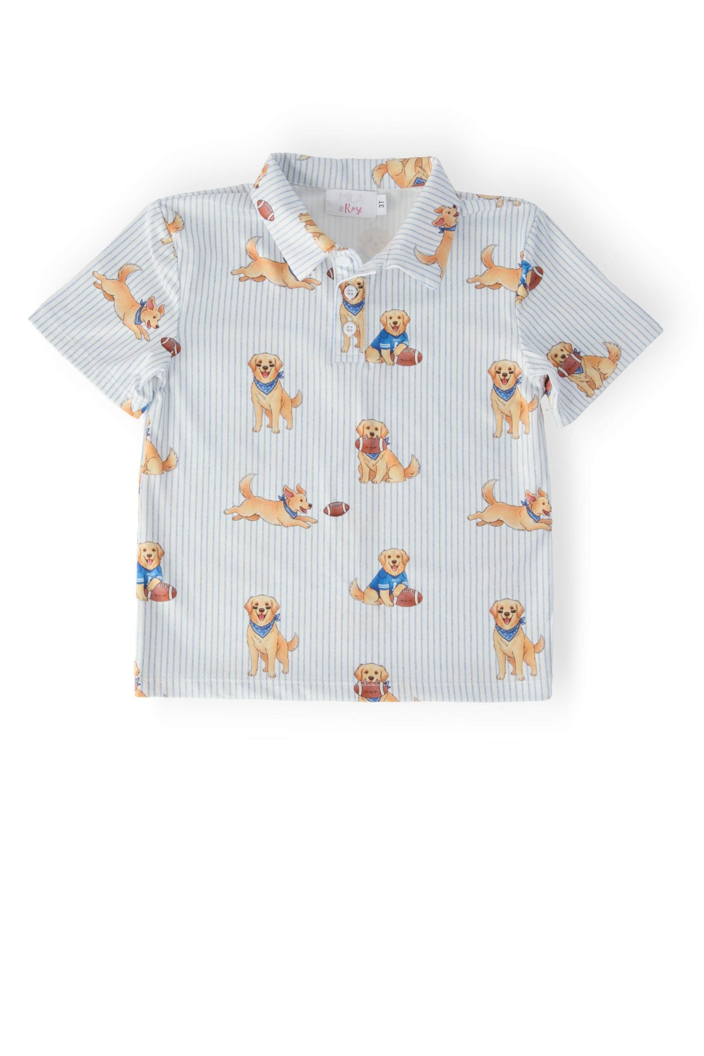 Boys Quarter-Bark S/S Polo front view