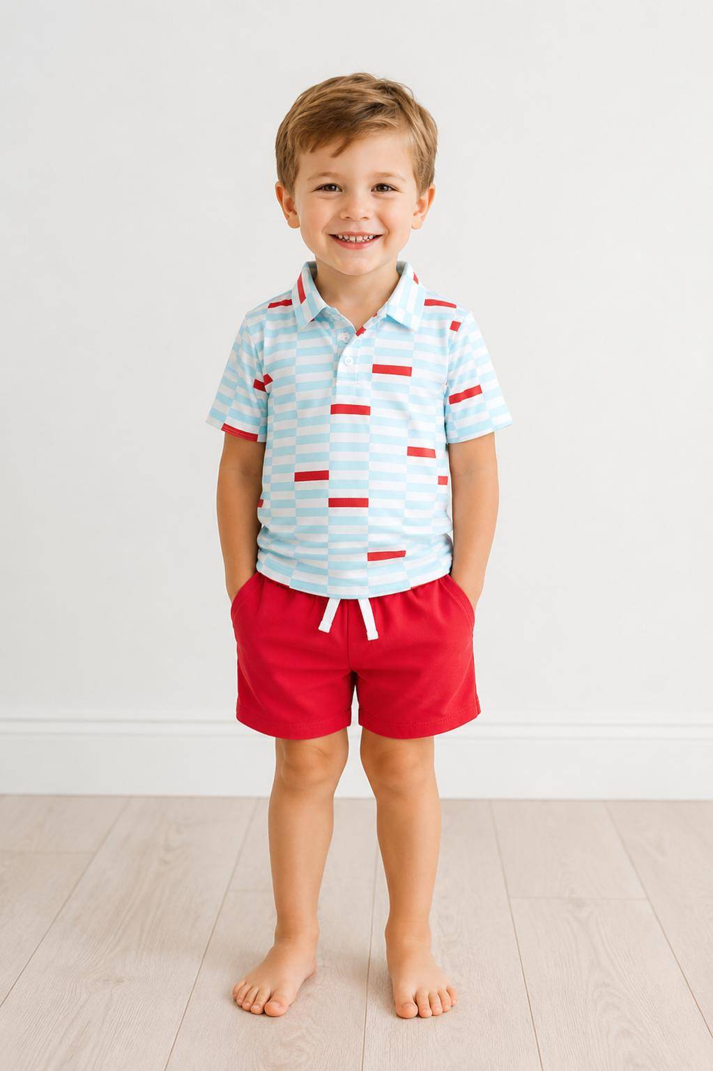 Boys Block Party S/S Polo detail view