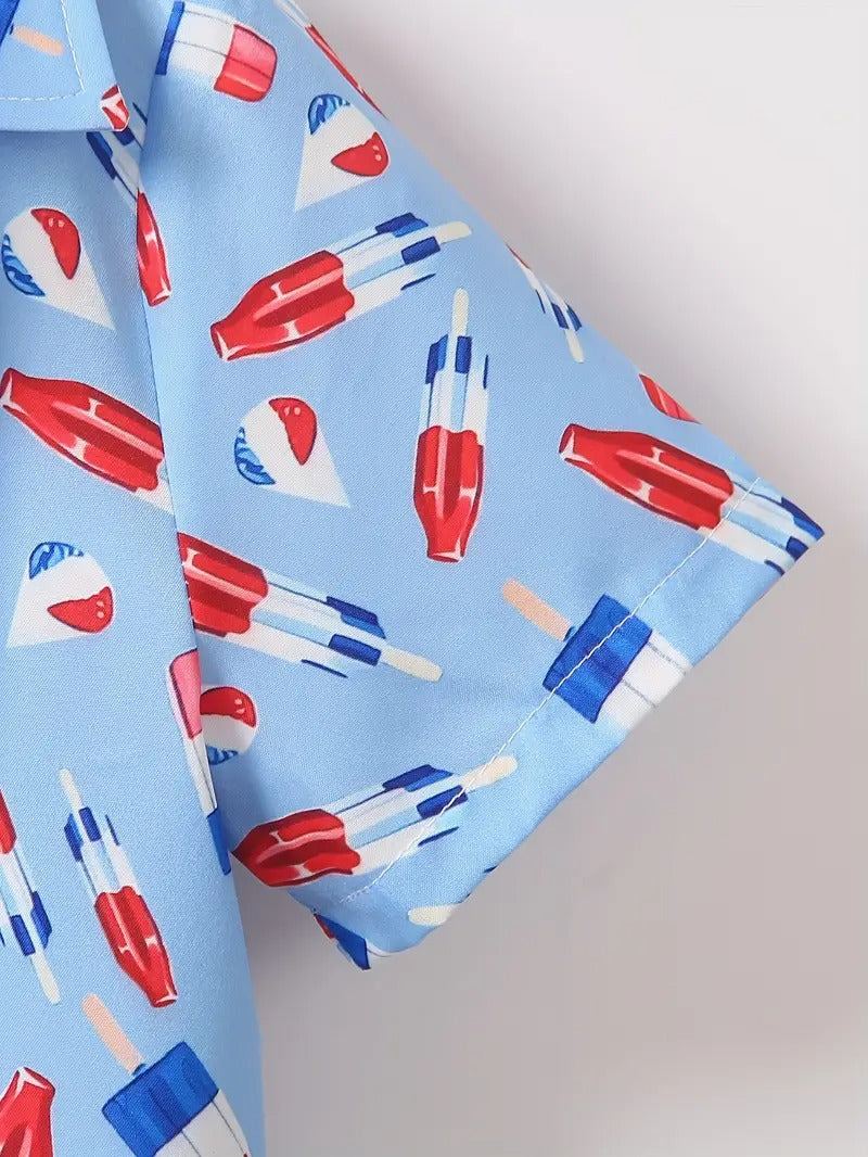 Boys Rocket Pop Button-Up Shirt