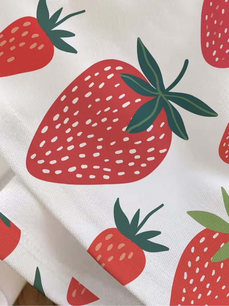 Boys’ Strawberry Polo Shirt – Sweet Southern Strawberry Print, Short S