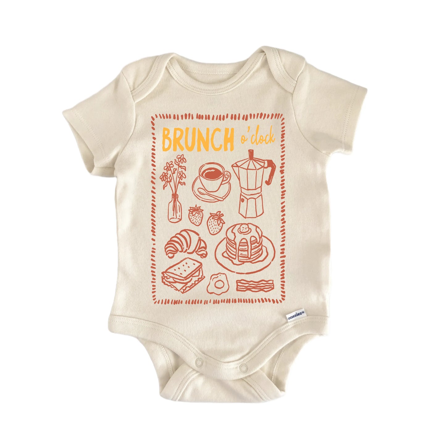 Brunch Espresso Crossiant Newborn Baby Onesie® Onesie®