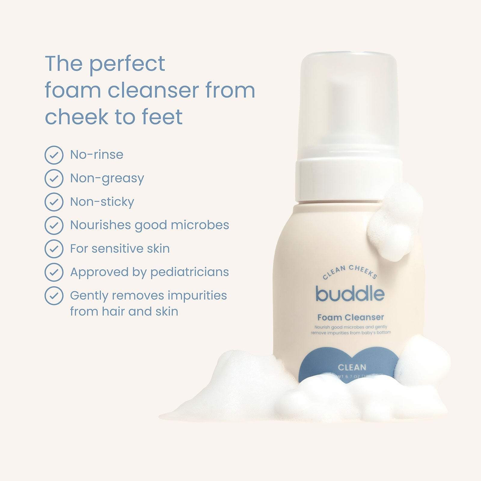 Buddle Clean Cheeks Foam Cleanser