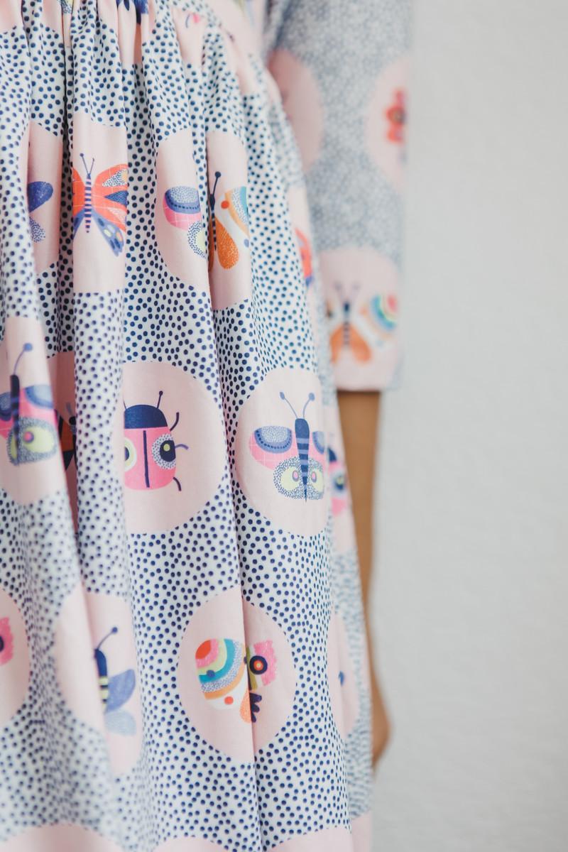 Butterfly Effect 3/4 Sleeve Pocket Twirl Dress