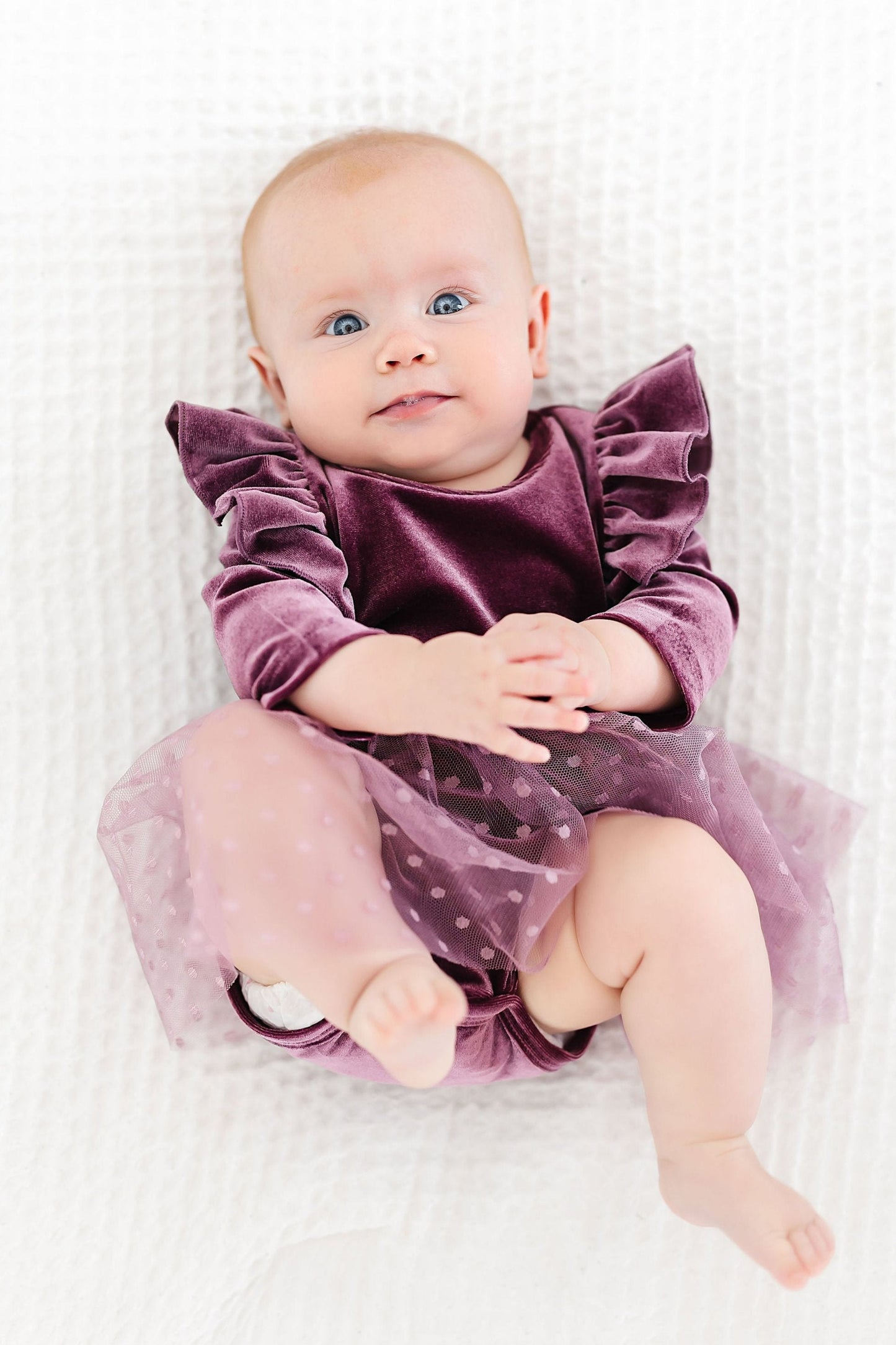 Amethyst Velvet Tutu Bodysuit