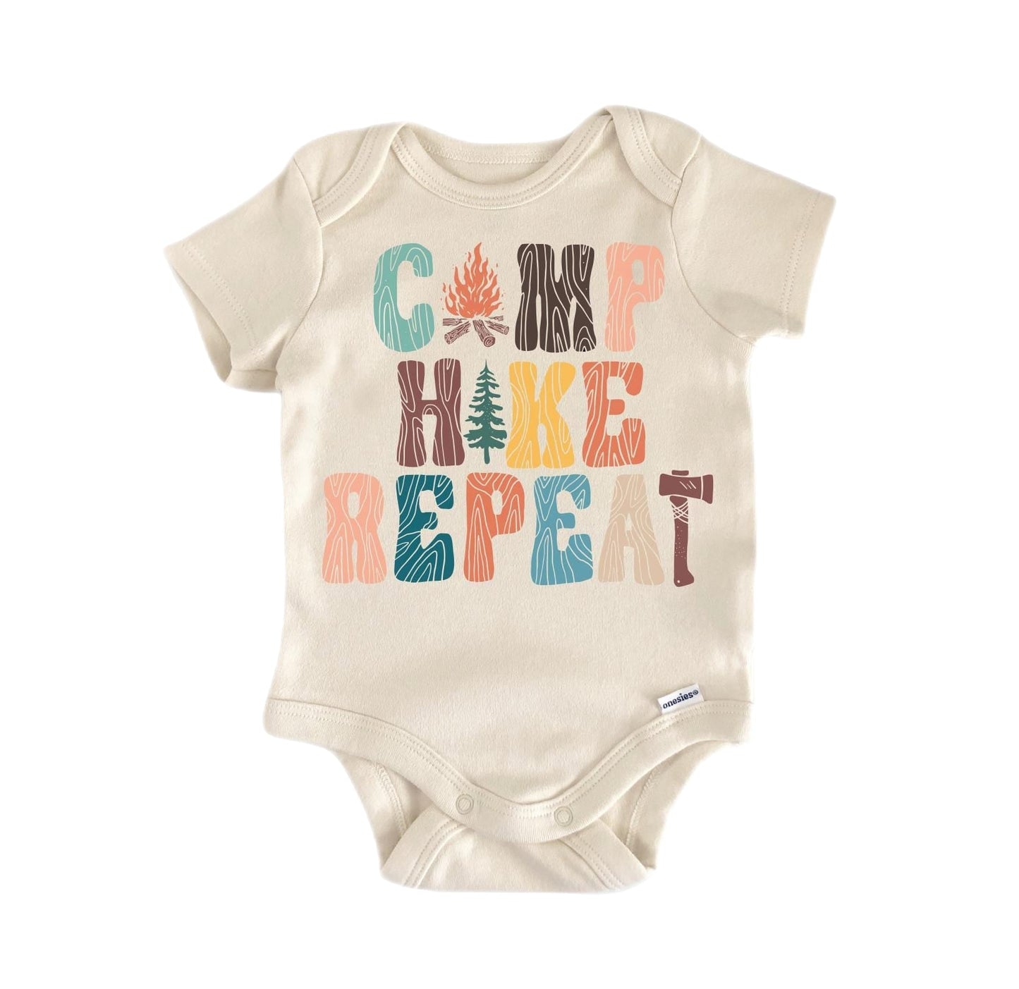 Camp Camping Hike Repeat Newborn Baby Onesie® Onesie®