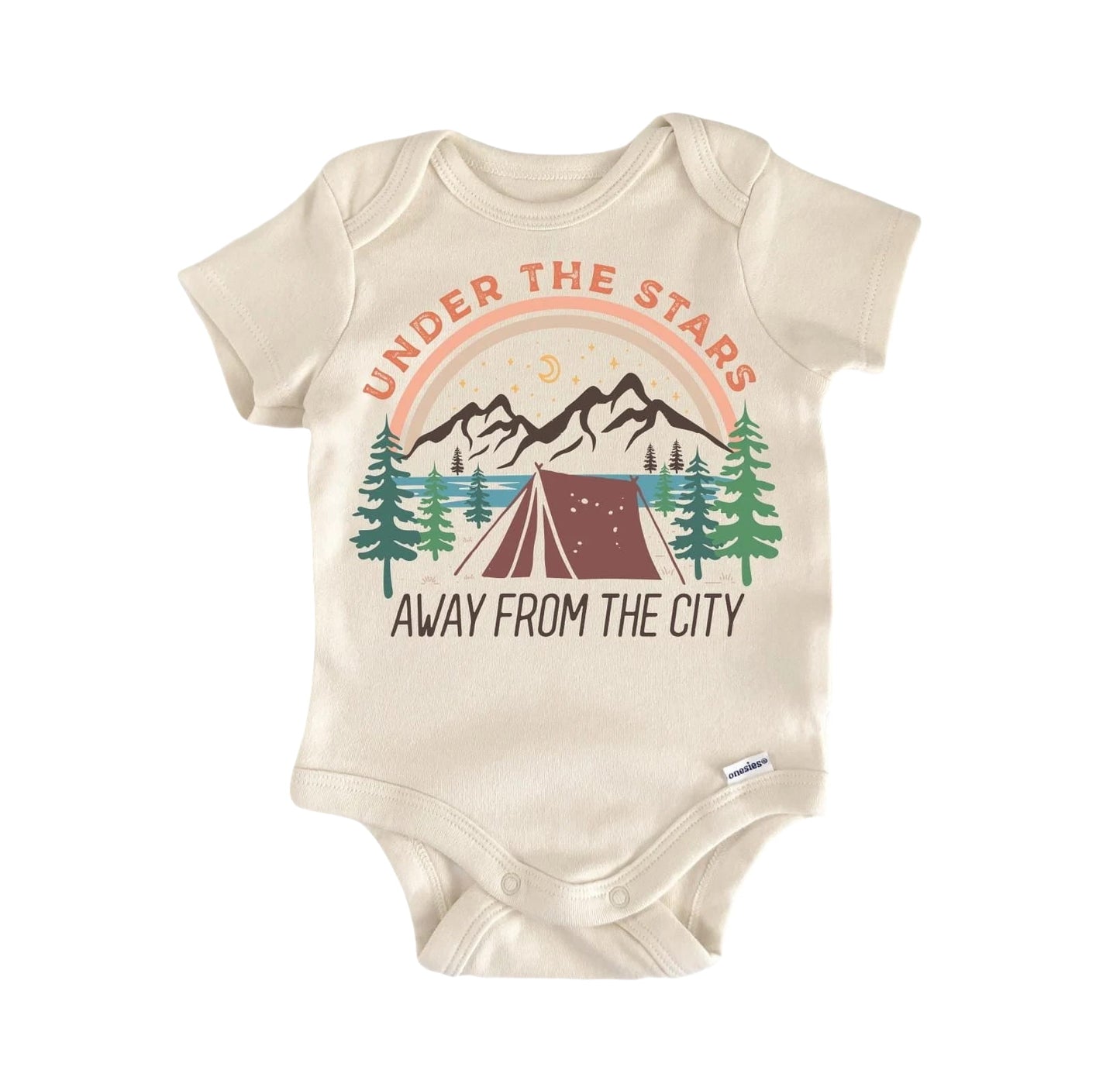 Camping City Stars Newborn Baby Onesie® Onesie®