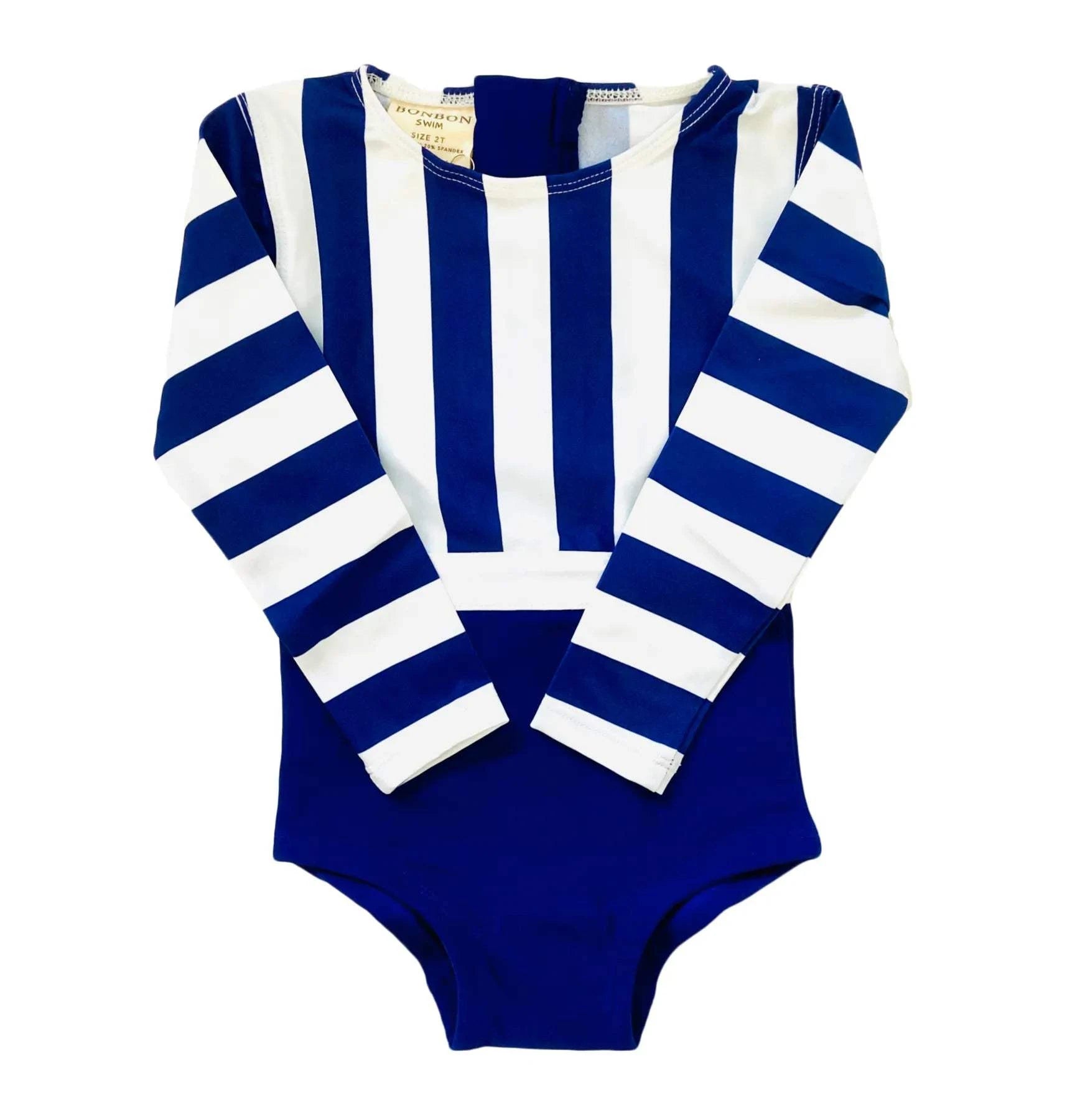 Capri Bowtie Rashguard - Navy stripes