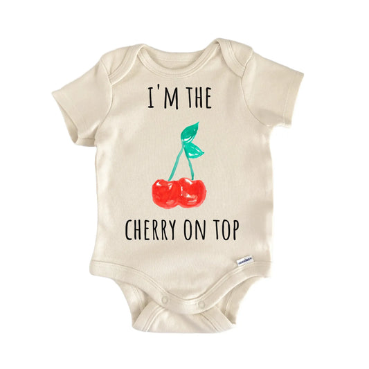 Cherry On Top Fruit Cherries Infant Gift Baby Bodysuit