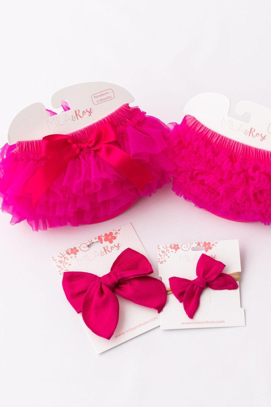 Hot Pink Ruffle Tutu Bloomer - detail view