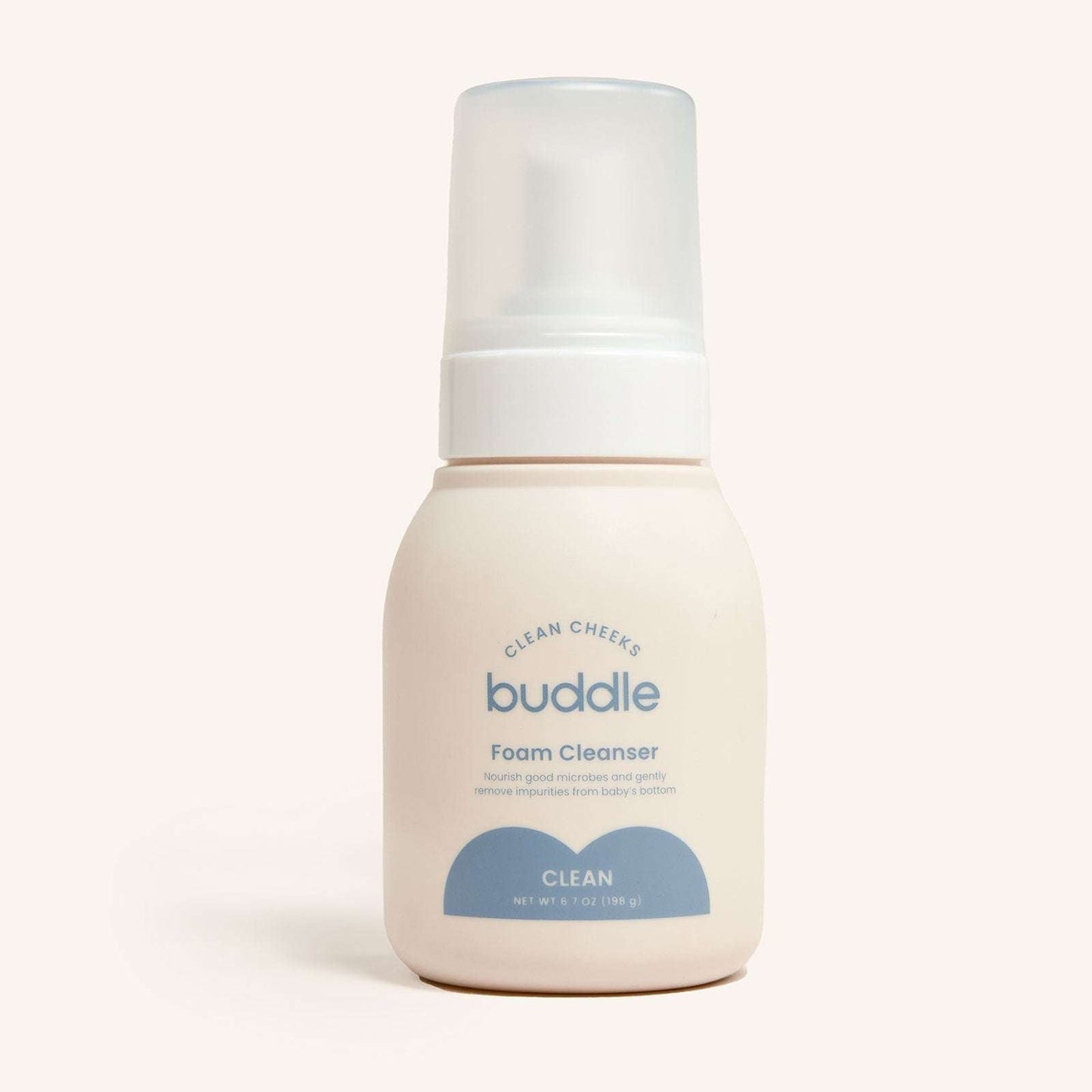 Buddle Clean Cheeks no-rinse foam cleanser for soothing and gentle baby skin care