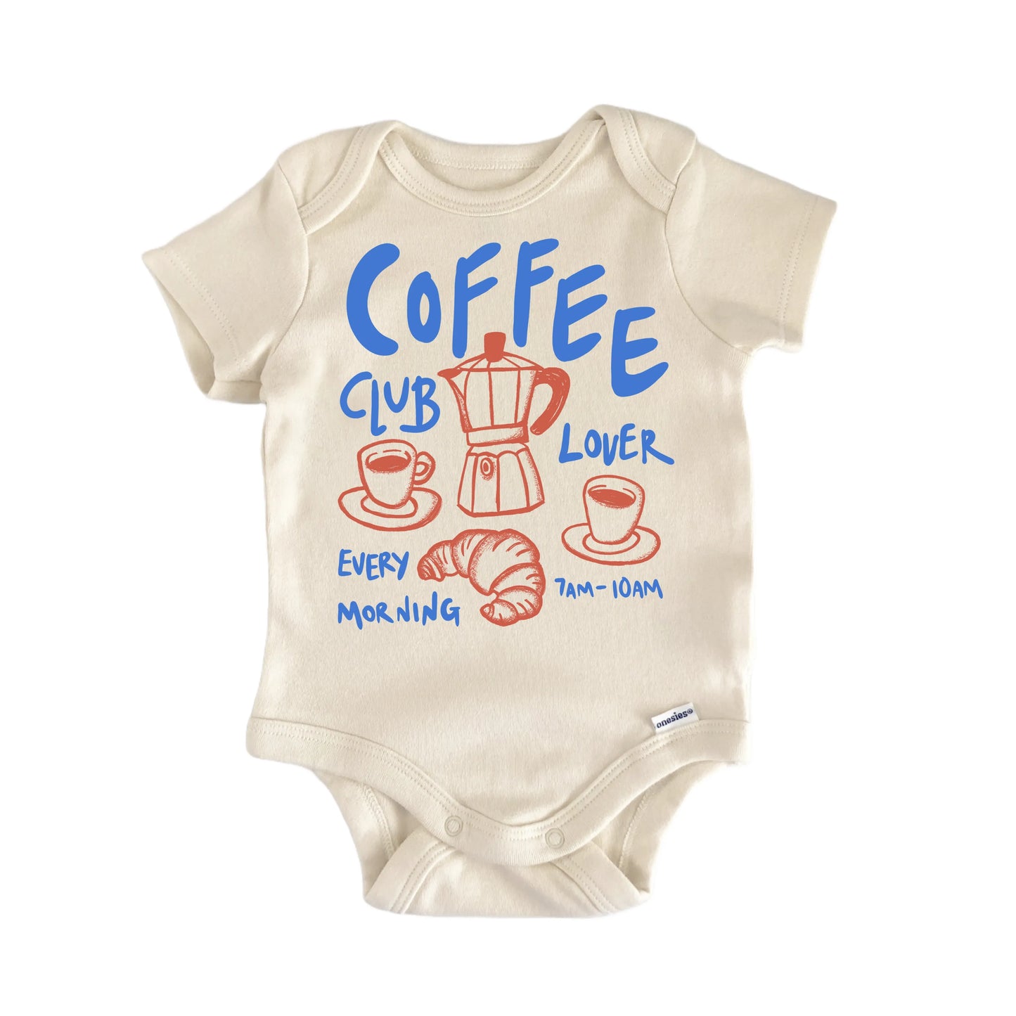 Coffee Crossiant Brunch Newborn Baby Onesie® Onesie®