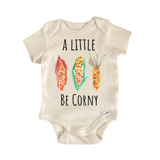 Corny Corn Husk Shuck Fall Maize Infant Gift Baby Bodysuit