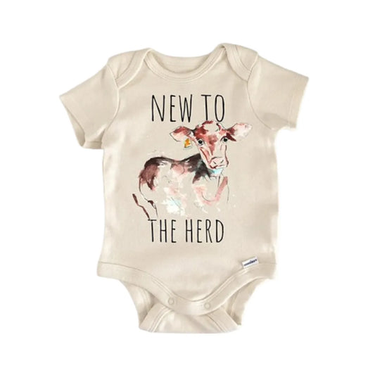 Cow Bull Animal Farm Newborn Baby Onesie®