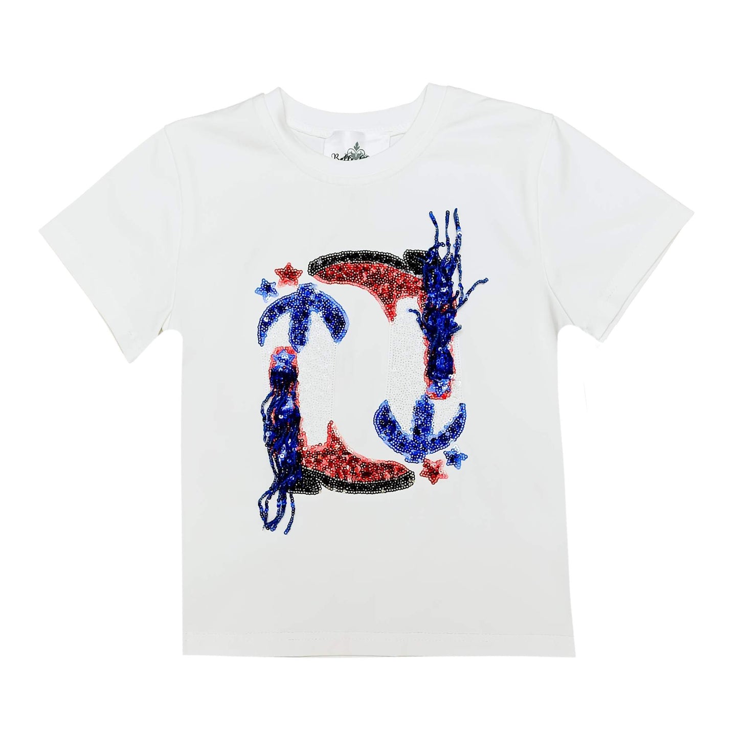 Cowgirl Boots Sequin Kid Shirt