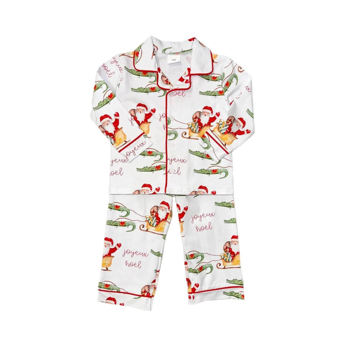 Joyeaux Noel Santa Classic Lounge Set pajamas front view