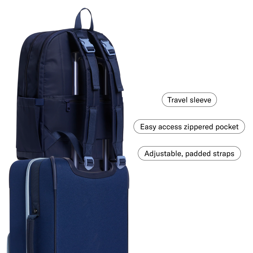 Lorimer Diaper Bag in Black, pocket detail