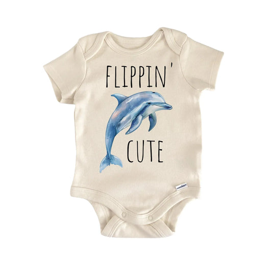 Dolphin Flippin Newborn Baby Onesie®