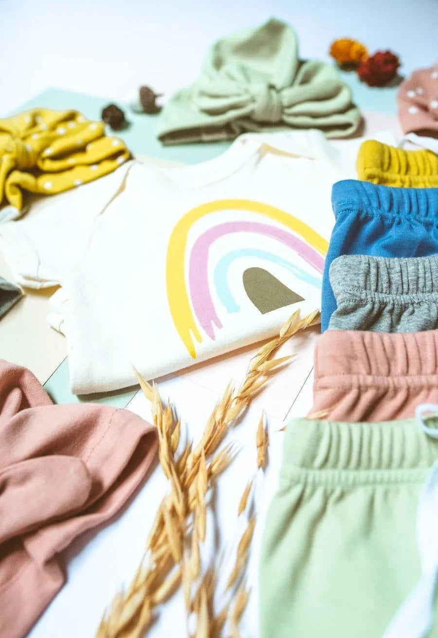 Earthtone Rainbow Baby Onesie