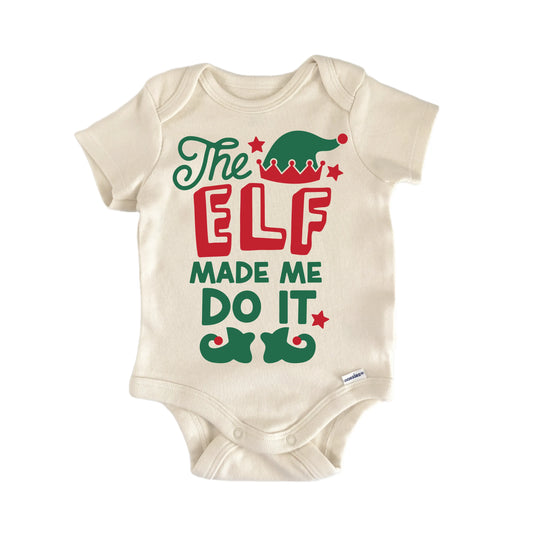 Elf Made Me Christmas Newborn Baby Onesie®