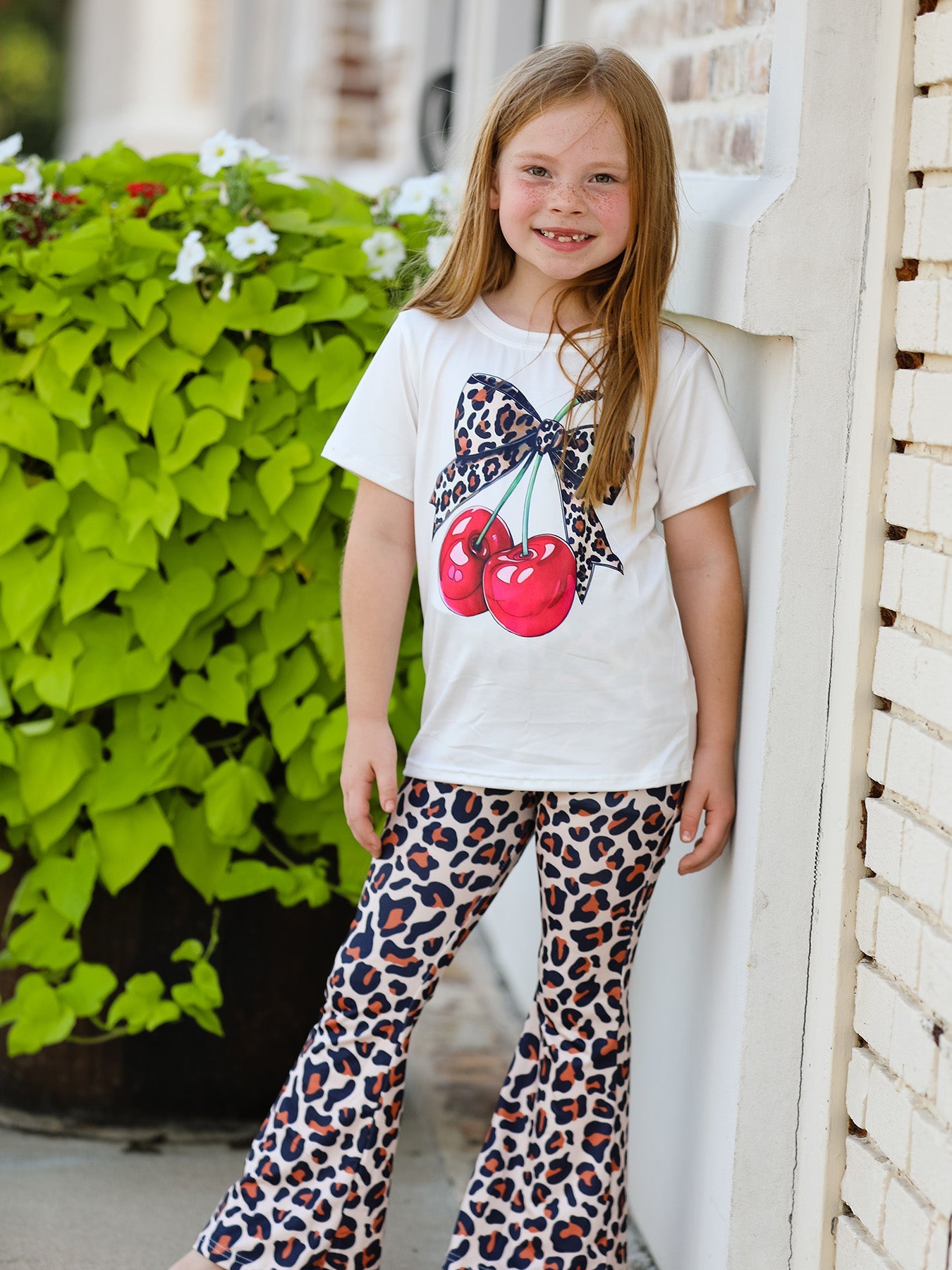 Cherry Leopard Girls Set
