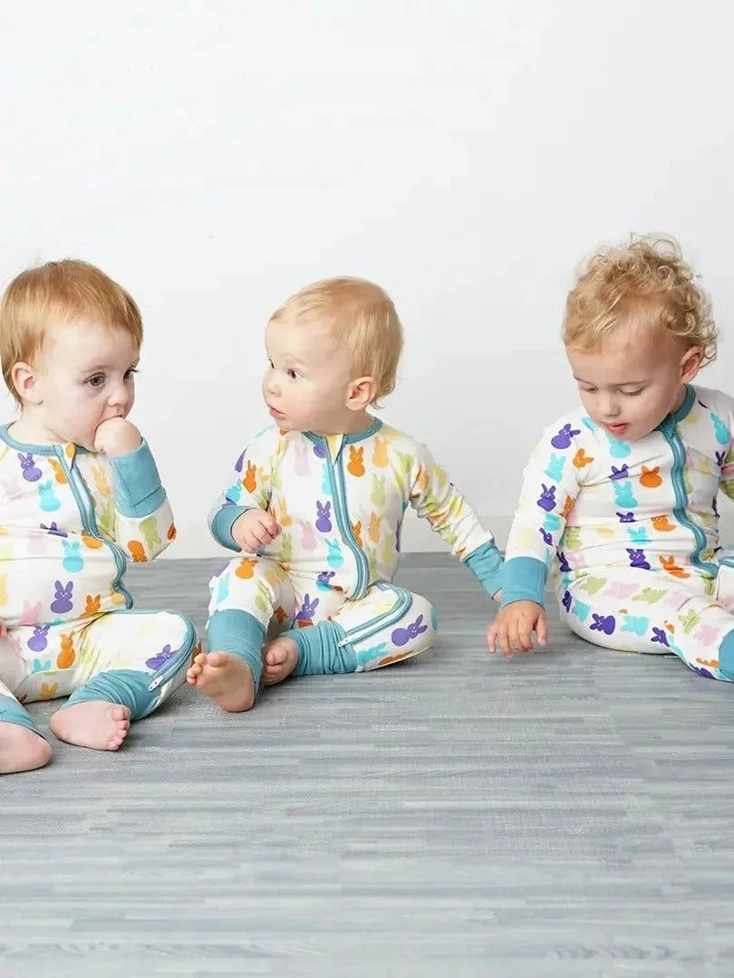 Emerson and Friends - Peeps Easter Bunny Bamboo Pajamas Baby Pajamas Footie Pajama