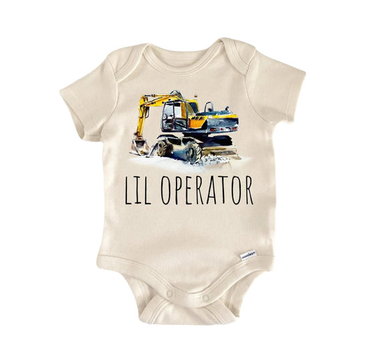 Excavator Construction Newborn Baby Onesie®