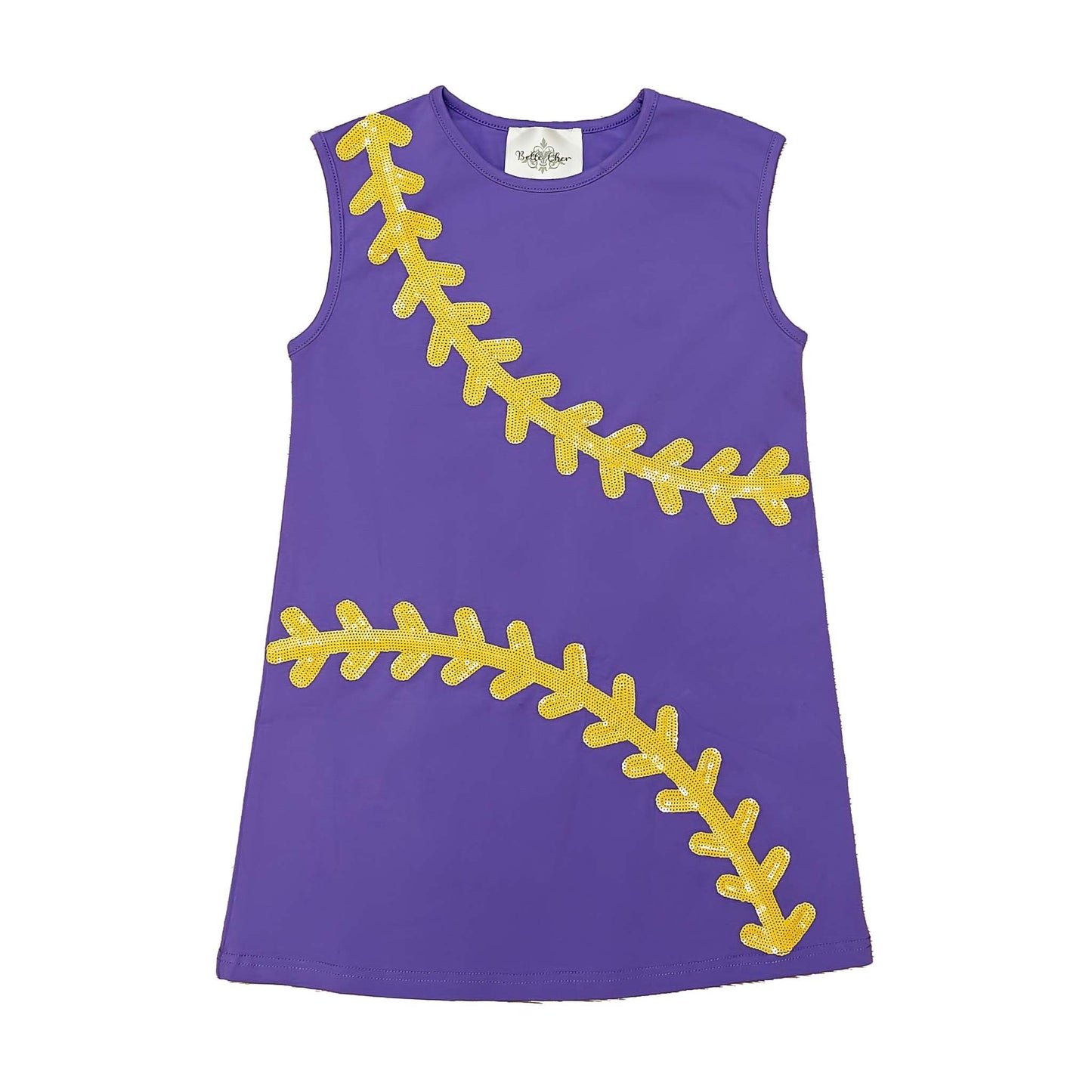 Baseball Purple Dress, detail view